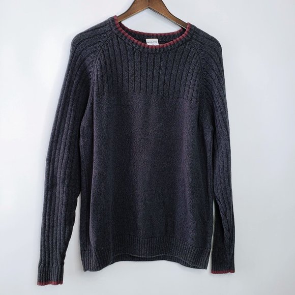 Columbia Sweaters Columbia Grey Chunky Ribbed Cotton Pullover